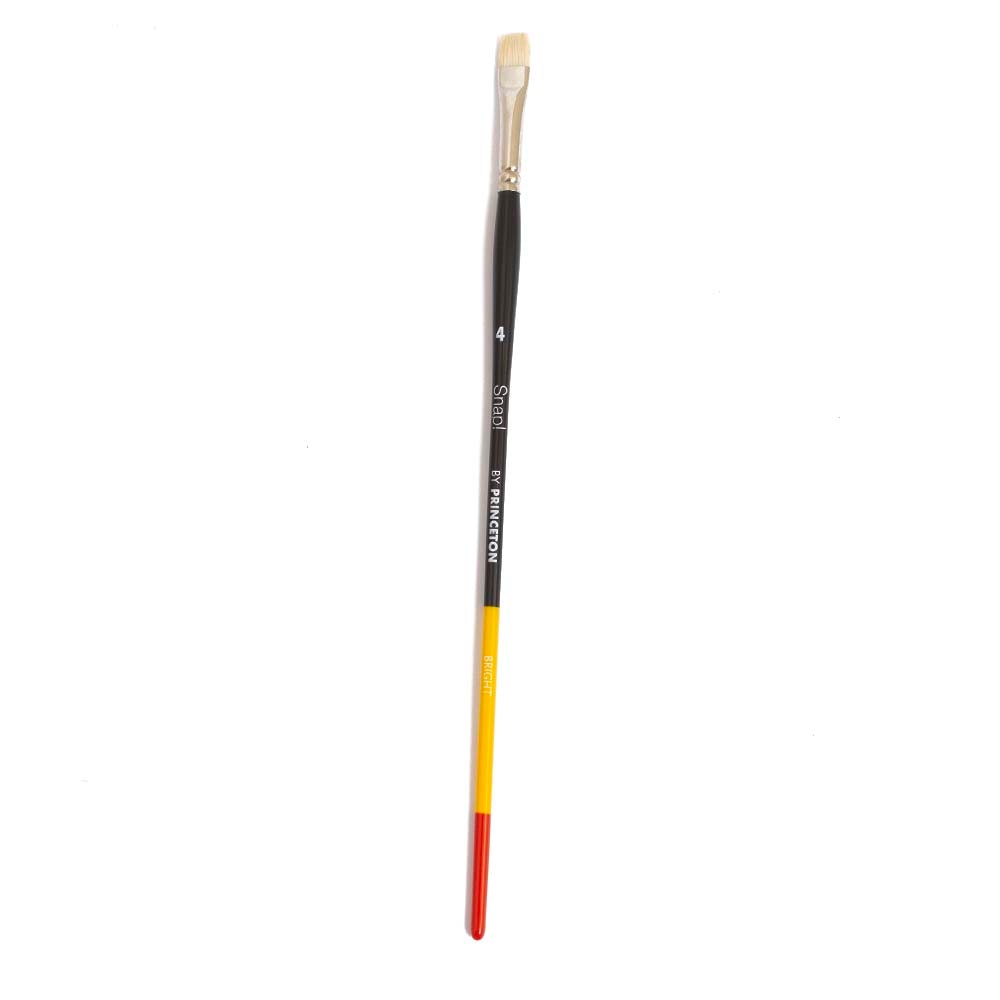 Princeton, Brushes, Art & School, Snap, Bristle, Bright, Long Handle, 4, 402193